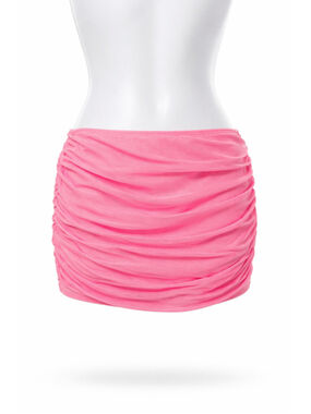 SHEIN Women's Small Pink Ruched Mesh Mini Skort Skirt Shorts NWT